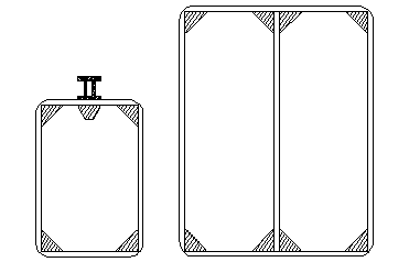 drawing af beam cross sections